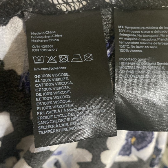 H&M Floral Bleu White Madi Dress women XL boho casual festival boho fairy Y2K - Picture 8 of 9